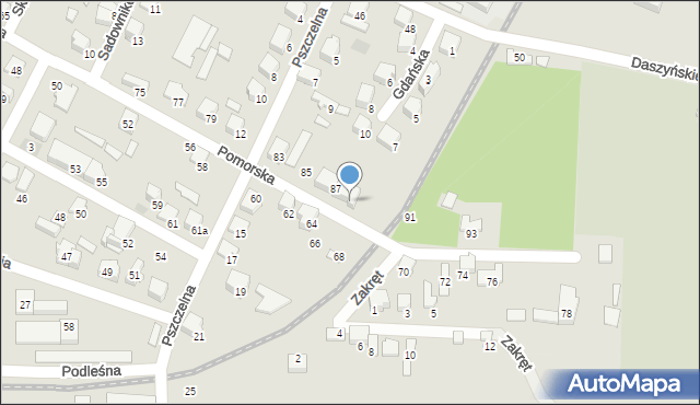 Zawiercie, Pomorska, 89, mapa Zawiercie