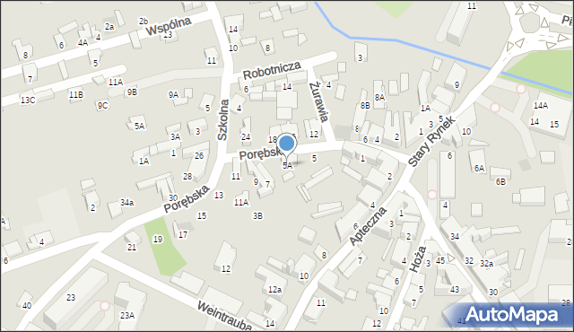 Zawiercie, Porębska, 5A, mapa Zawiercie