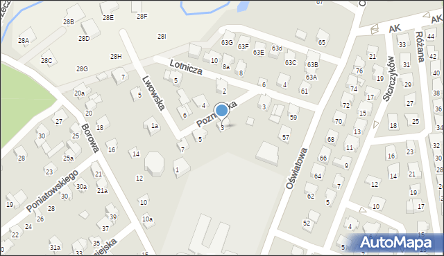 Zawiercie, Poznańska, 3, mapa Zawiercie