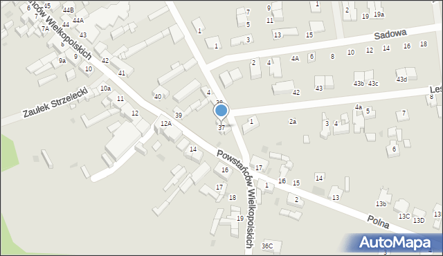 Zbąszyń, Powstańców Wielkopolskich, 37, mapa Zbąszyń