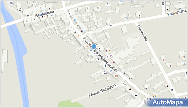 Zbąszyń, Powstańców Wielkopolskich, 7, mapa Zbąszyń