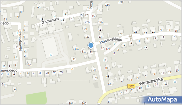 Zbąszyń, Poznańska, 31, mapa Zbąszyń