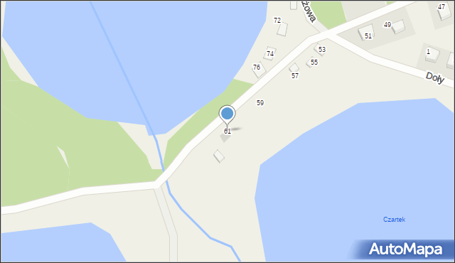 Zbiczno, Pod Foluszek, 61, mapa Zbiczno