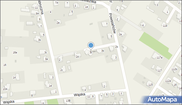 Zbrosławice, Powstańców, 3c, mapa Zbrosławice