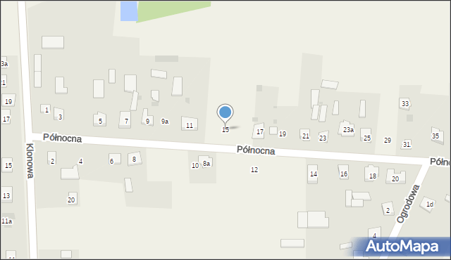 Zbuczyn, Północna, 15, mapa Zbuczyn