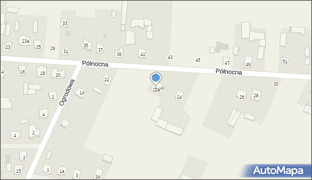 Zbuczyn, Północna, 22a, mapa Zbuczyn