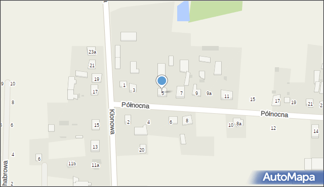 Zbuczyn, Północna, 5, mapa Zbuczyn