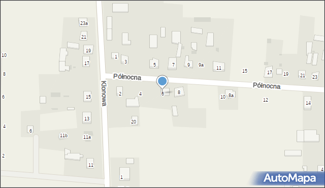 Zbuczyn, Północna, 6, mapa Zbuczyn