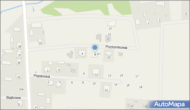 Zbuczyn, Poziomkowa, 8, mapa Zbuczyn