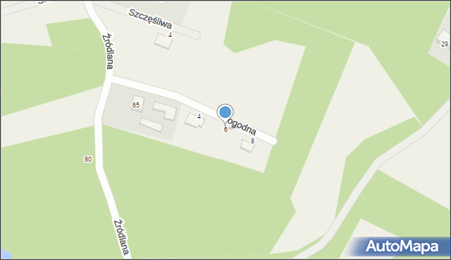 Zbychowo, Pogodna, 6, mapa Zbychowo