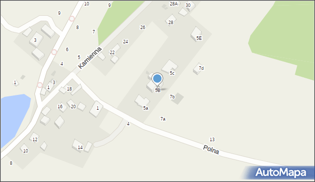 Zbychowo, Polna, 5B, mapa Zbychowo