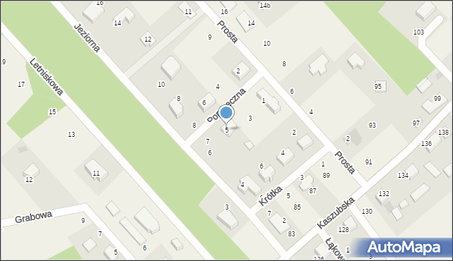 Zbychowo, Poprzeczna, 5, mapa Zbychowo