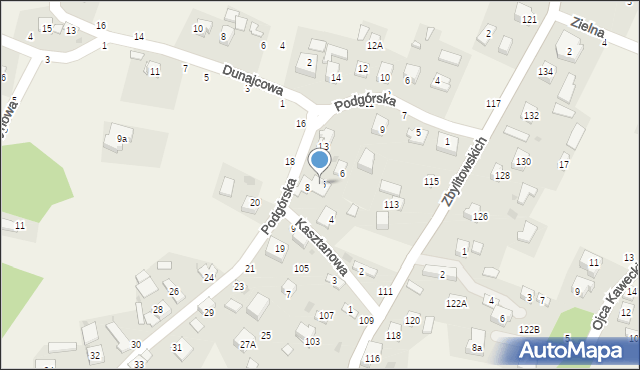 Zbylitowska Góra, Podgórska, 15, mapa Zbylitowska Góra