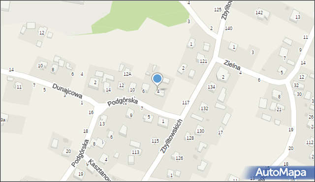 Zbylitowska Góra, Podgórska, 4, mapa Zbylitowska Góra