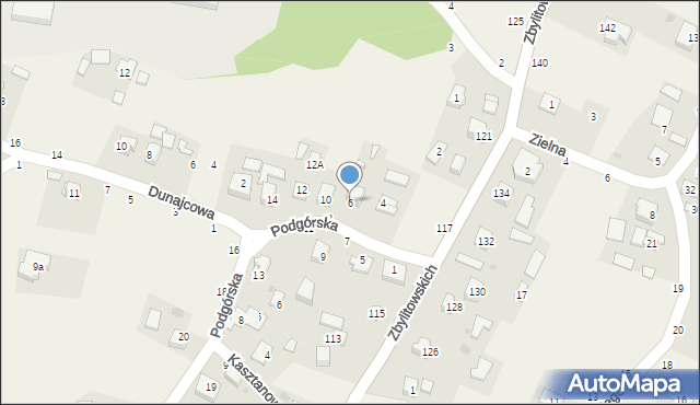 Zbylitowska Góra, Podgórska, 6, mapa Zbylitowska Góra