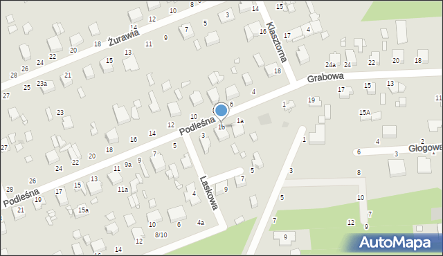 Zduńska Wola, Podleśna, 1b, mapa Zduńska Wola