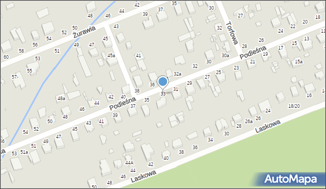 Zduńska Wola, Podleśna, 33, mapa Zduńska Wola