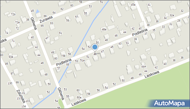 Zduńska Wola, Podleśna, 49, mapa Zduńska Wola