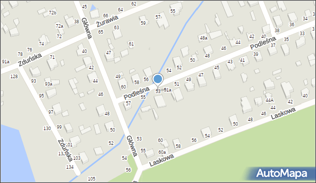 Zduńska Wola, Podleśna, 53, mapa Zduńska Wola