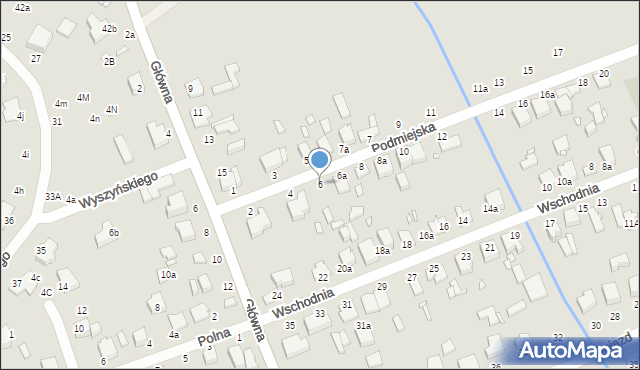 Zduńska Wola, Podmiejska, 6, mapa Zduńska Wola