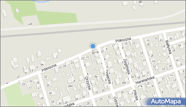 Zduńska Wola, Północna, 19, mapa Zduńska Wola