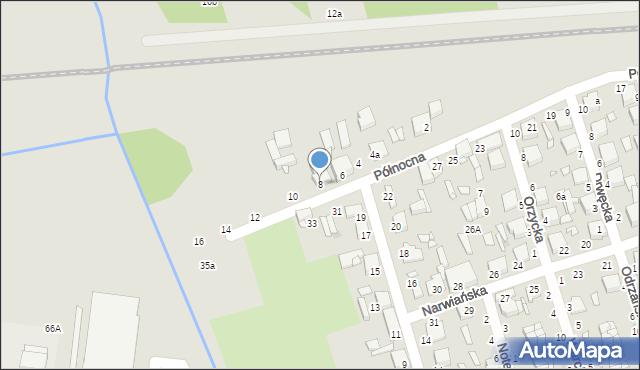 Zduńska Wola, Północna, 8, mapa Zduńska Wola