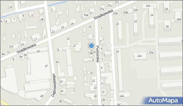 Zduńska Wola, Pomorska, 6a, mapa Zduńska Wola