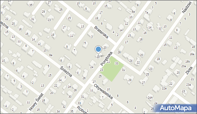 Zduńska Wola, Porębska, 22, mapa Zduńska Wola