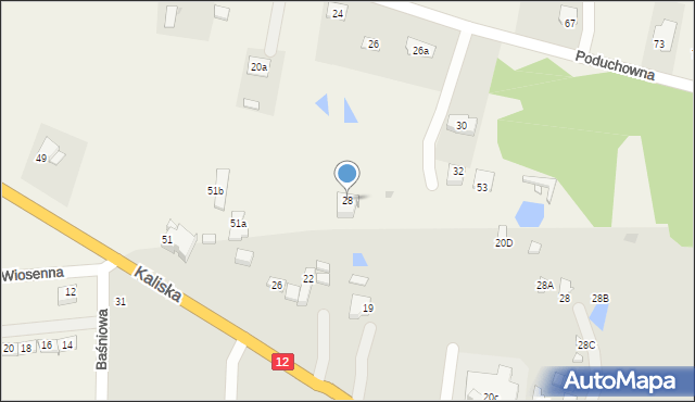 Zduny, Poduchowna, 28, mapa Zduny