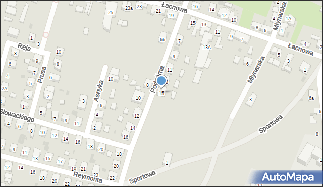 Zduny, Podgórna, 15, mapa Zduny