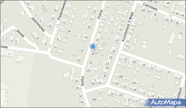 Zduny, Polna, 21, mapa Zduny