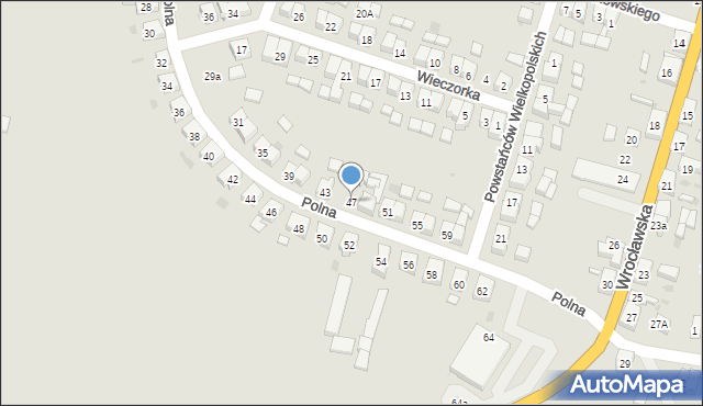 Zduny, Polna, 47, mapa Zduny