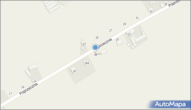 Żegrówko, Poprzeczna, 18, mapa Żegrówko