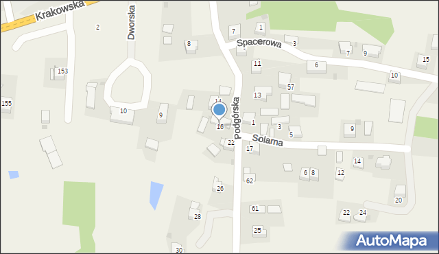 Zelczyna, Podgórska, 16, mapa Zelczyna