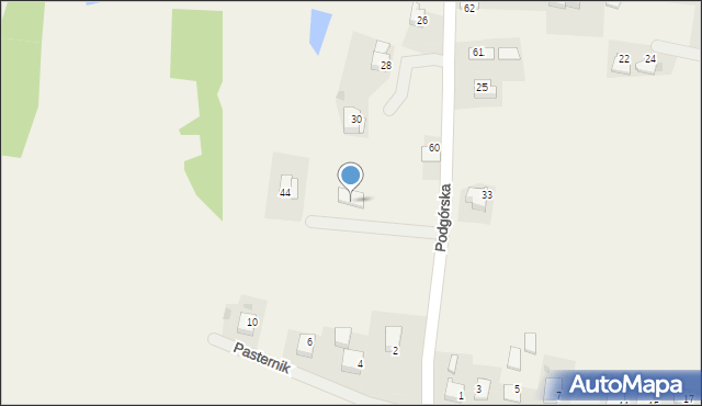 Zelczyna, Podgórska, 42, mapa Zelczyna