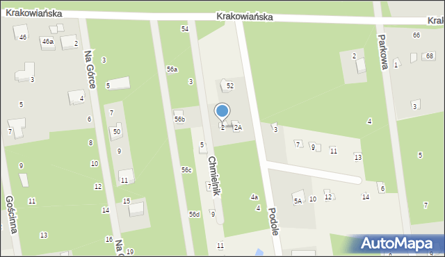 Żelechów, Podole, 2, mapa Żelechów