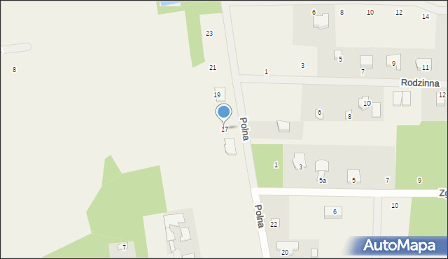 Żelechów, Polna, 17, mapa Żelechów