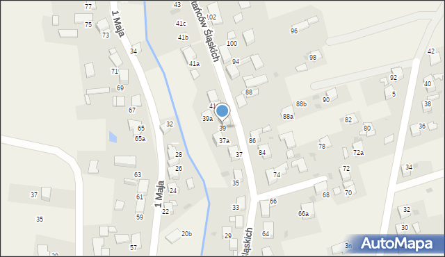 Żernica, Powstańców Śląskich, 39, mapa Żernica