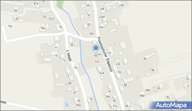 Żernica, Powstańców Śląskich, 41c, mapa Żernica