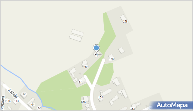 Żernica, Powstańców Śląskich, 71, mapa Żernica