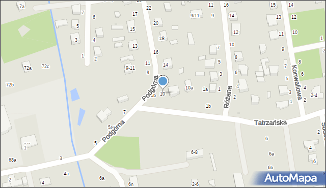 Zgierz, Podgórna, 10, mapa Zgierz