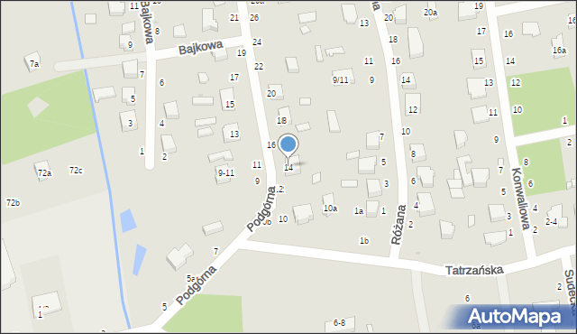 Zgierz, Podgórna, 14, mapa Zgierz