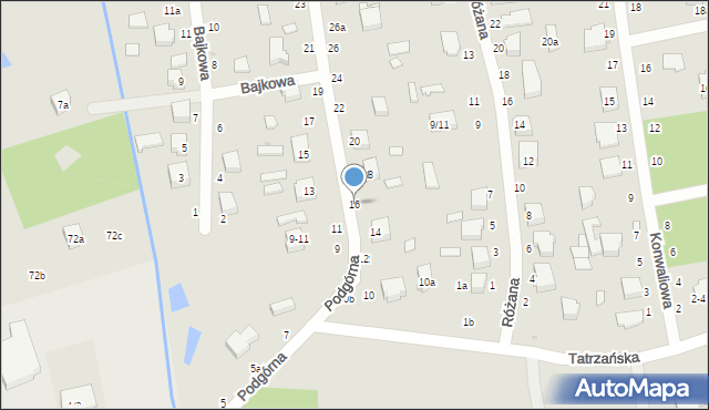 Zgierz, Podgórna, 16, mapa Zgierz