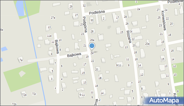 Zgierz, Podgórna, 24, mapa Zgierz