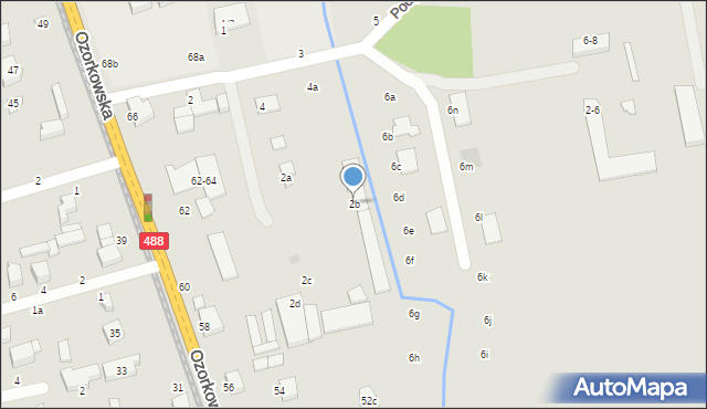 Zgierz, Podgórna, 2b, mapa Zgierz