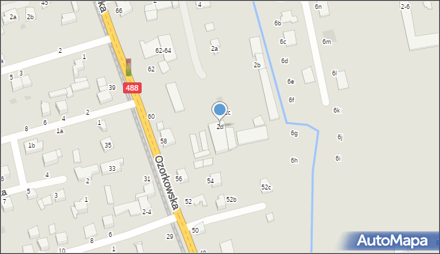 Zgierz, Podgórna, 2d, mapa Zgierz