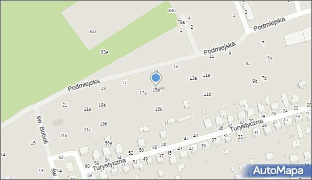 Zgierz, Podmiejska, 15a, mapa Zgierz