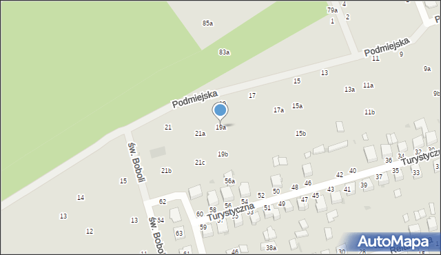 Zgierz, Podmiejska, 19a, mapa Zgierz