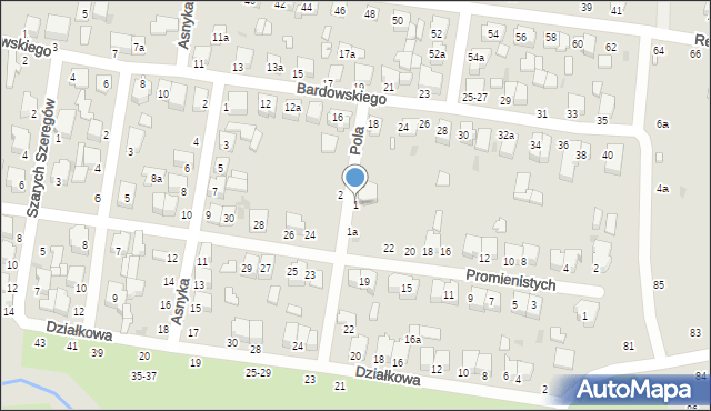 Zgierz, Pola Wincentego, 1, mapa Zgierz