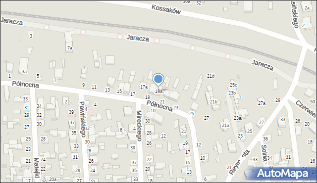 Zgierz, Północna, 19a, mapa Zgierz